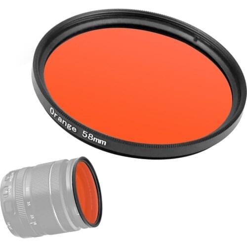 BGNing 52mm/58mm Ultra Slim Red/Blue/Orange/Yellow Color Glass Filter Lens For DSLR SLR Camera Lens for GoPro Hero 8 Cameras
