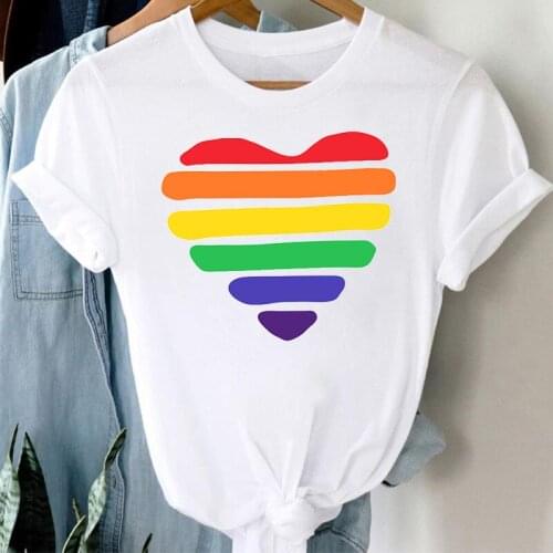 2021 Summer Streetwear Women T-shirt Color Graphics T Shirt Top Female Streetwear White Short Sleeve Ladies T Shirt Oversize 3XL