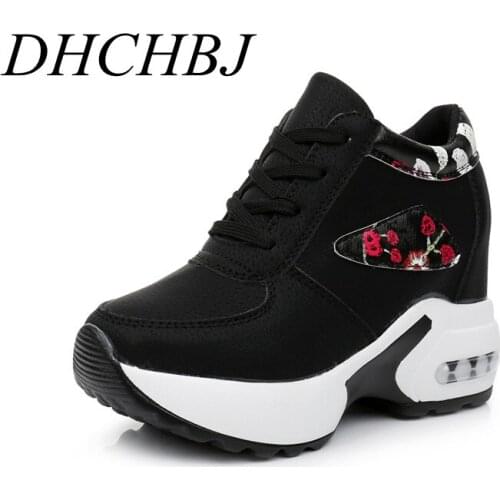 New 2020 Spring Women Breathable Platform Casual Shoes Women Height Increased Vulcanized Shoes 10 CM Thick Sole Zapatos Mujer