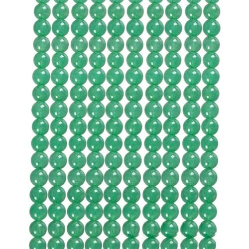 1strip Natural Stone Beads 4/6/8/10/12/14mm Round Crystal Quartz Green Aventurine Bead Loose Beads DIY Jewelry Findings