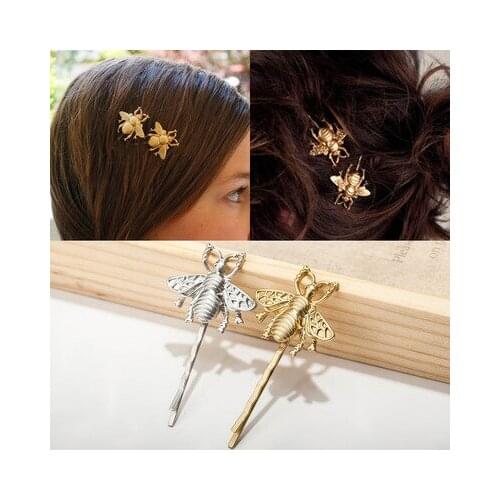 1pcs Beautiful Bee Hair clips Honey Bee Hair Slides