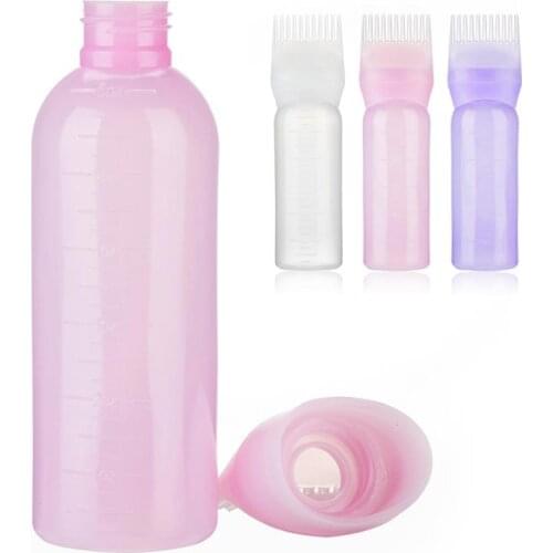120ml Empty Hair Dye Bottle With Applicator Brush Hair Dye Refillable Bottle Home Use DIY Hair Coloring Dyeing Styling Tool