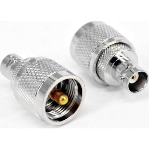 2PCS UHF Male PL259 PL-259 Plug to BNC Female Jack RF Coaxial Adapter Connector