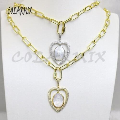 3Pcs Virgin mary pendants necklace heart pendants necklace fashion accessories not fade color fashion jewelry for women 50918