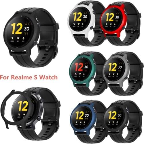 PC Case Scratch Proof Protective Case Cover Shell Anti-slip PC Strap For Realme S Smart Watch Accessories