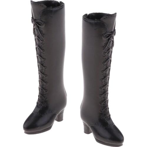 Black Plastic Boots Rainshoes Shoes For 12inch Blythe 1/6 BJD DZ Dolls