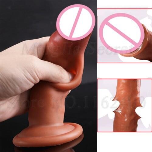 Double-layer Realistic Anal Dildo With Suction Cup Soft Skin Feeling Huge Penis Dick Sex Toys For Women Masturbation Consolador