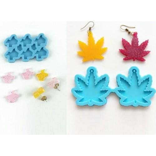 F3MF 2 Pcs/Set Crystal Epoxy Resin Mold Earring Pendant Silicone Mould DIY Crafts Jewelry Ear Dangles Decorations Making Tool