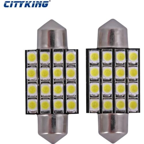Festoon 31mm 36mm 39mm 41mm 16SMD 3528 1210 LED Festoon led Dome light SMD 3528 Auto Car Bulb Lamp Light Free Shipping