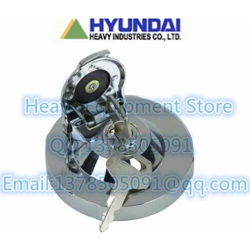 High Quality Fuel Cap With 2 Key For Hyundai Deawoo Caterpillar E70 E110 E120 Excavator 31N4-02120 E131-1038 Made Of Zinc