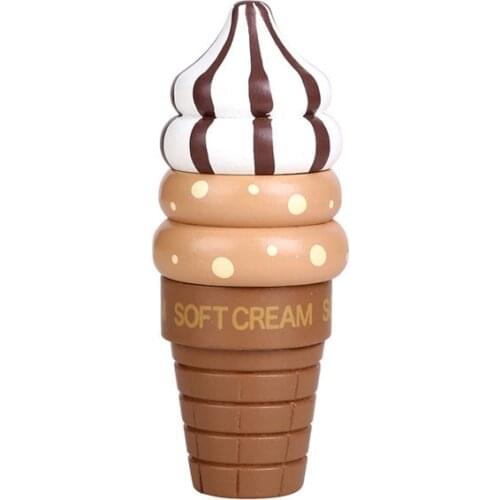 Toy Woo Baby Toys Ice Cream игрушки Toys For Girls Wooden kitchen Accessories Juguetes Para Niñas Toy Gifts -4