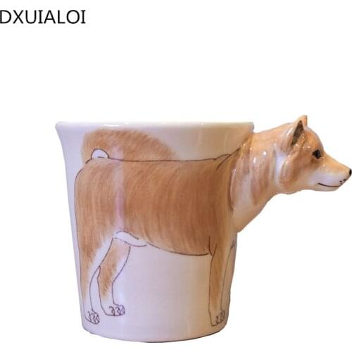 Nordic style 3D cat ceramic mug female cute couple creative personality hand-painted cup birthday gift children room decoration