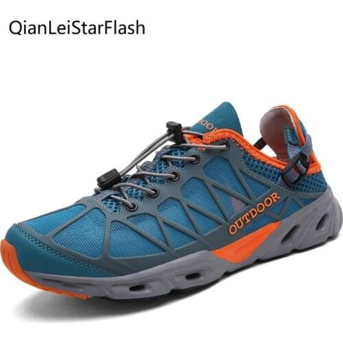 Summer Unisex Women Breathable Hiking Sneakers Men Outdoor Upstream Shoes Anti-slip Fishing Wading Loafers Quick Dry Water Shoes