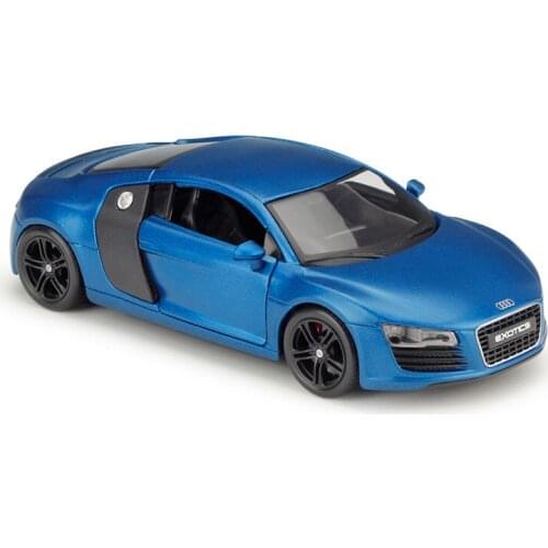 Maisto 1:24 R8 Blue Black Modified Version High Simulator Sport Car Alloy Model Car