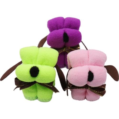 Small Dog Shape Towel Wedding Gifts for Guests Party Favor Facecloth with Box Novelty Useful Baby Shower Birthday Gift Washcloth