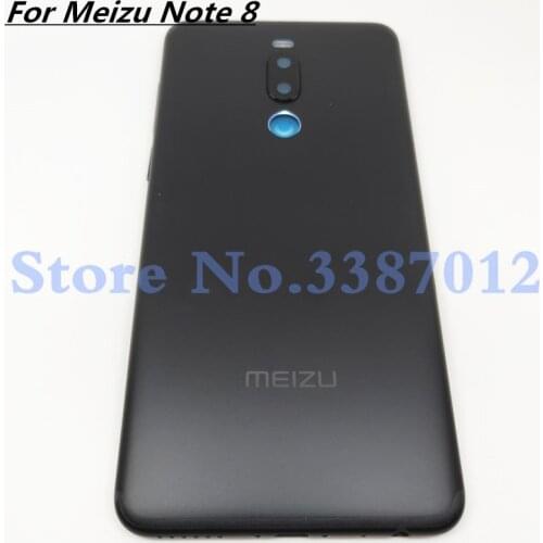 Metal Battery Door Back Cover Housing Case 6.0" For Meizu Note 8 M822H With Camera Lens +Power Volume Buttons