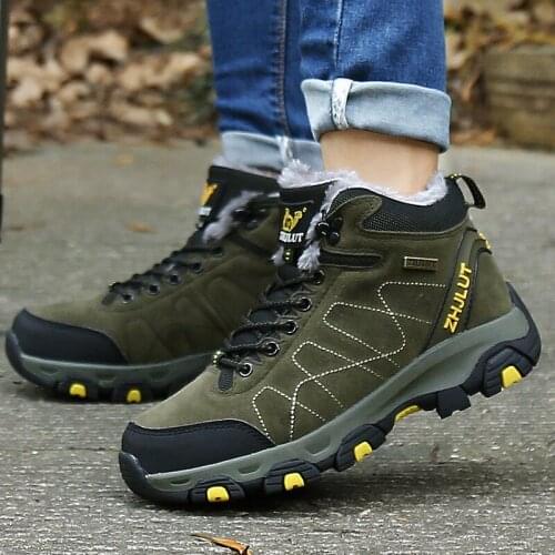Unisex Men Outdoor Hiking Boots Winter Man Climbing Sneakers Big Size 47 High Top Trekking Shoes Male Trainers tenis masculino