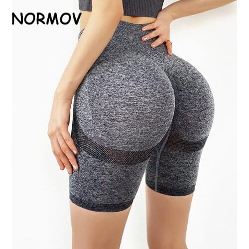 NORMOV Seamless Sports Short Leggings Women Shorts High Waist Push Up Gym Slim Leggings Female Shorts Summer Cycling Leggins