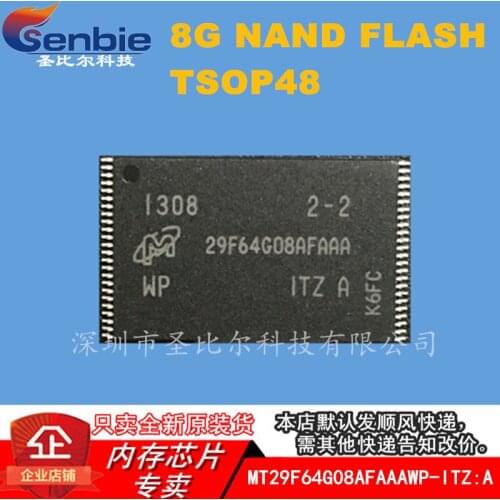 New10piece MT29F64G08AFAAAWP-ITZ:A 29F64G08AFAAA 8G FLASH TSOP48 Memory IC