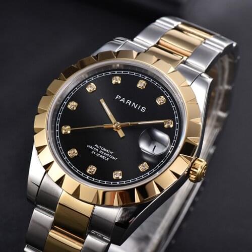 Parnis 39mm Mens luxury Automatic Mechanical Watch Sapphire glass miyota 8215 Movement Automatic Watches