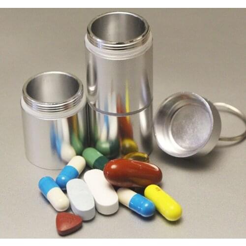 Portable mini Multi-grid kit capsule bottle seal high-capacity dispensing creative design hanging storage case box