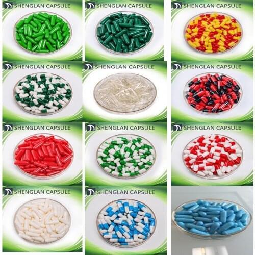 Wholesell 11 Colors 100pcs/Lot Gelatin Empty Capsules, Colorful Hollow Empty Gelatin Capsule Pill ,Medicine Vegetable-Capsule 0