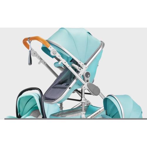 Luxury Baby Stroller 3 in 1 with Car Seat Portable Reversible High Landscape Baby Stroller Hot Mom Pink Stroller Travel Pram