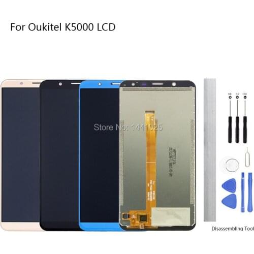 Display Screen Replace for Oukitel K5000 LCD Touch Screen 5.7 inch black blue gold for Oukitel K5000 Touch Screen LCD With Frame