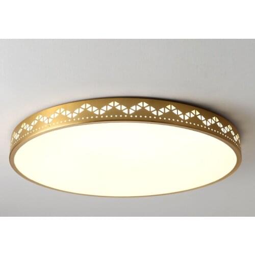 Modern Round Ceiling Lamp LED Dimmable Ceiling Lights for Living Room Bedroom Decorative Gold Ceiling Lamps Interior Lighting