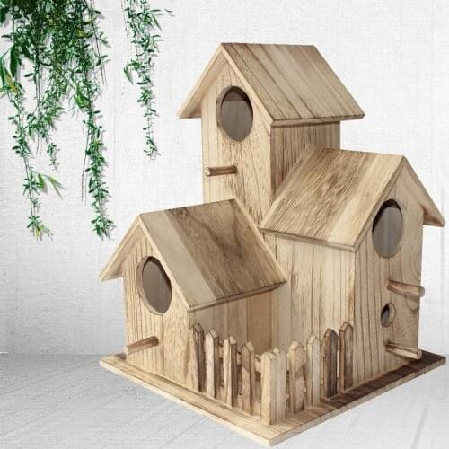 20*15*15 cm outdoor Wood birds nest Preservative decoration bird house wooden parrot cage Bird breeding box bird bed HW043
