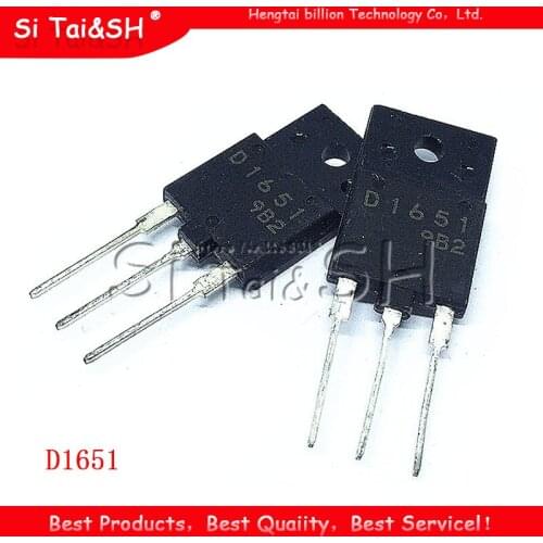 10PCS D1651 2SD1651 D1651C TO-3PF 21 inch line tube color line commonly used tube with damping 5A 60W