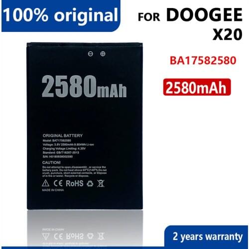 100% Original 2580mAh BAT17582580 Battery For doogee X20,X20L Mobile Phone In Stock High quality Batteries With Tracking Number