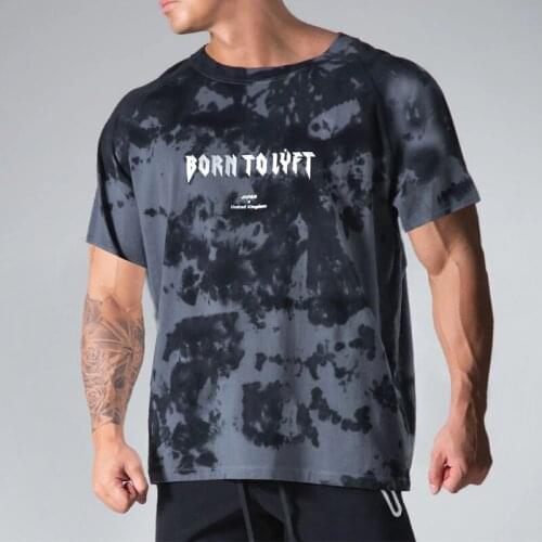 2021 T Shirt Men Fashion Casual Fitness T-shirt Male Streetwear Hip-Hop Tops Loose Sport T-Shirt Men Gym Clothing DX173