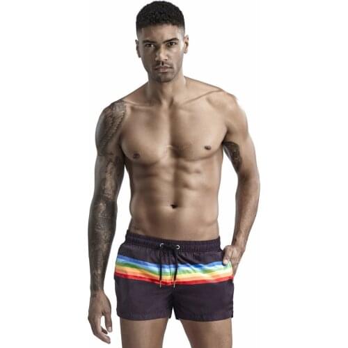 2021 Mens Swimwear Ainbow Stripes Swim Shorts Fashion Swimming Trunks Beach Board Shorts Quick Dry Running Sports Sea Surf Suits