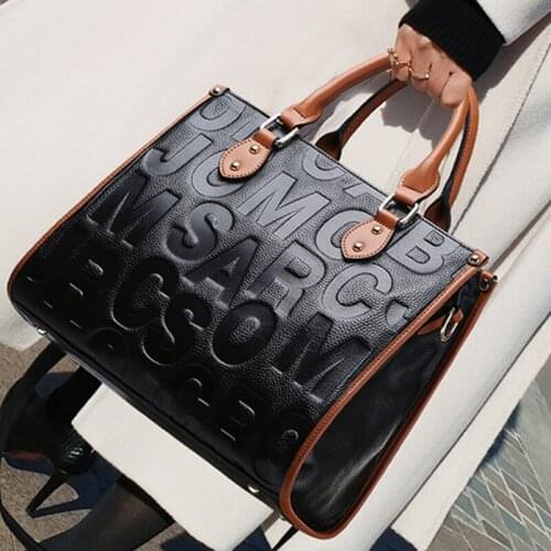 2021 New High Quality Genuine Leather Handbags Fashion Letter Shoulder Messenger Bag Famous Designer Large Capacity Casual Totes