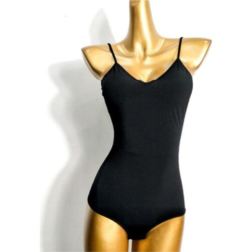 Sleeveless Striped Bare Back Sexy Women Latin Dance Bodysuit Latin Dancing Tops Practise Tango Chacha Dancing Performamnce T060