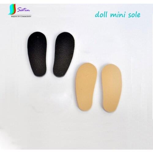 Black and Yellow DIY Doll Shoe Material Mini Sole,Doll Shoe Sewing Accessory Mini Shoe Bottom 10 Pairs S0077L