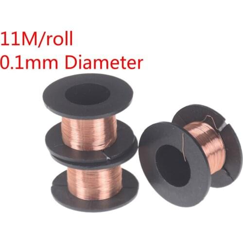 11m/roll 0.1mm Diameter Varnished Wire Thin Copper Wire DIY Rotor Enamelled Wire DIY Electromagnet Technology Making