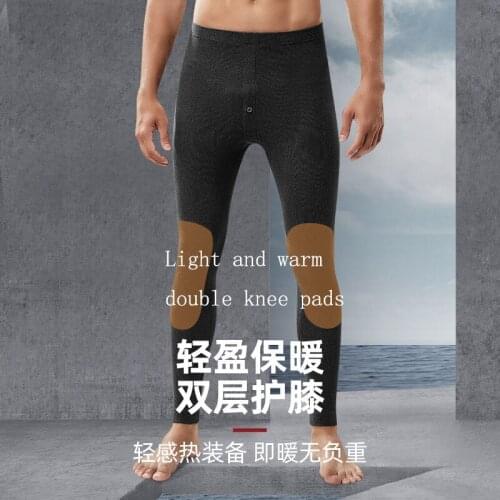 Winter Hot Mens Thermal Underwear Merino Heated With Fleece Thermostatic Bottom Line Pants Calca Termica Para Frio Masculina