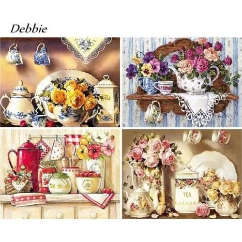 5D Full Drill Square/Round Diamond Painting Kitchen New Arrivals Diamond Embroidery Flowers Needlework Gift Home Decoration