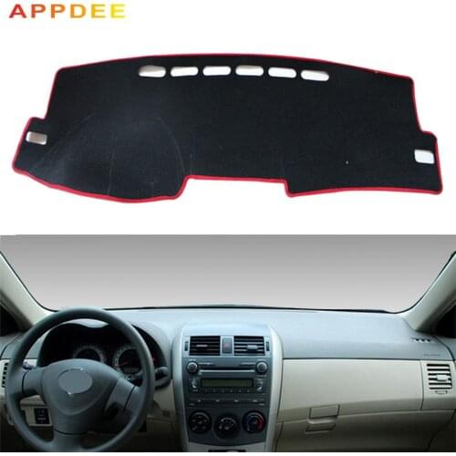APPDE Dash Mat Dashmat Dashboard Cover Sun Shade Dash Board Cover Carpet For Toyota Corolla E140/E150 2006 2007 2008 2009 - 2013