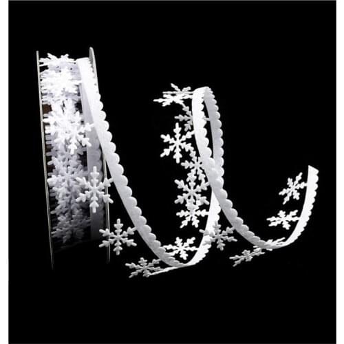 5m White Snowflake Ribbon Christmas Decorations for Home Christmas Ornament Navidad Noel New Year 2022 Gifts Christmas Garland