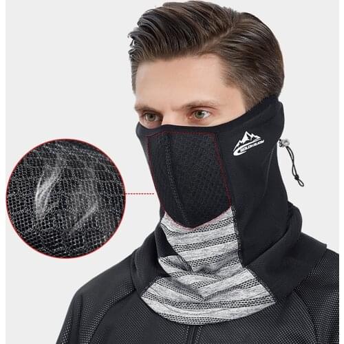 Men Women Ski Masks Winter Outdoor Warm Windproof Fleece Sports Mask Adjustable Breathable Anti-UV Skiing Cycling Masks Scarf
