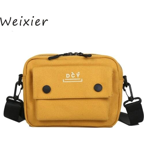 Fashion Zipper Women Canvas Messenger Bag Canvas Shoulder Bags 2019 New Arrivals Hot Female Students School Bags bags V4-74