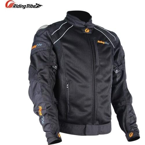 4 Seasons Mens Professional Motorcycle Jackets Titanium Racing Jacket Motorcycle Mesh Race Protecive LED Liner Jacket