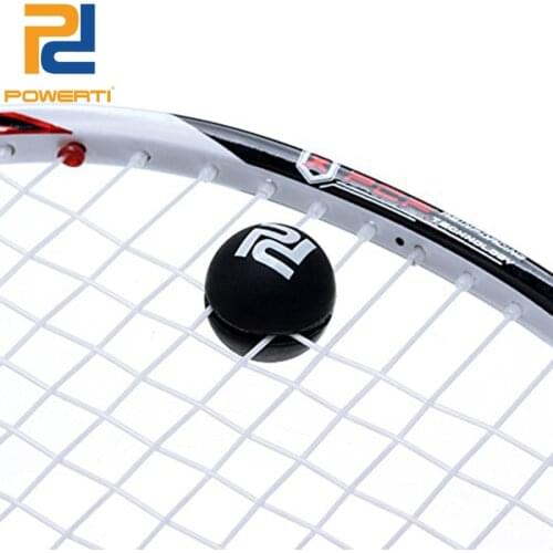 Powerti 15pcs/pack Ball Shape Tennis Racket Vibration Dampener Black Small Ball Training Reduce Shock