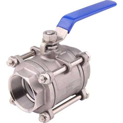 2.5" Stainless Steel BSP Thread Three-piece Ball Valve DN65 High Temperature Ball Valve
