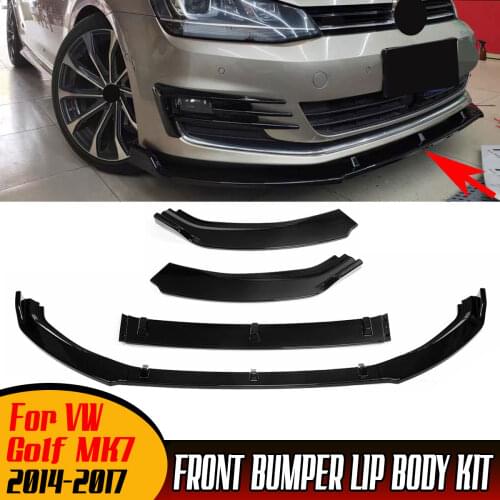 3 Color Car Front Bumper Splitter Lip Diffuser Spoiler Protector Cover Deflector Lips For VW Golf MK7 MK7.5 2014 2015 2016 2017