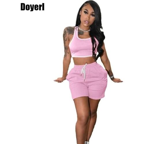 Biker Shorts 2 Piece Set T Shirt Crop Top and Shorts Set Women Sporty Casual Fitness Tracksuit Sweat Suits Women Matching Sets