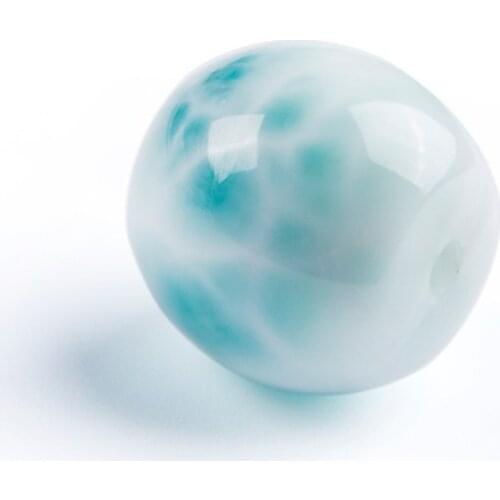 Women Necklace Charm Suspension Fashion Pendant Genuine Blue Larimar Natural Stone Pendant